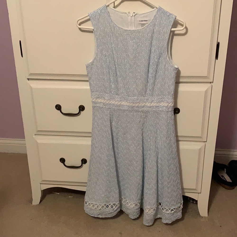 Blue midi dress
